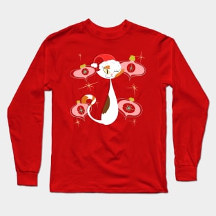 Calico with Pink Ornaments Long Sleeve T-Shirt